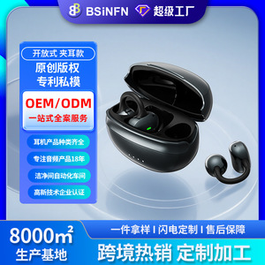 Auriculares inalámbricos de clip abierto con cancelación de ruido ENC, control táctil y carga tipo C para deportes y uso diario. - Product Image 2