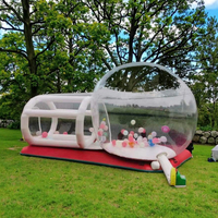 YIBEI Château Gonflable Commercial Blanc en PVC 3*5m, Tente Bulle Gonflable, Maison à Bulles, Ballon Écologique, Capacité 400kg pour Mariage