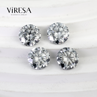 Pierre de Moissanite Grise Ronde Brillante de 3 mm à 10 mm pour la Fabrication de Bijoux DIY Vente en Gros Directe d'Usine