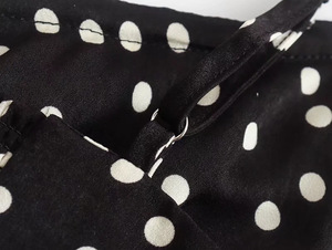 Robe midi à volants et cordon de serrage, motif floral et pois, style campagnard français, nouvelle collection 2026, color block, décontractée et vintage pour femme, OEM/ODM - Product Image 5