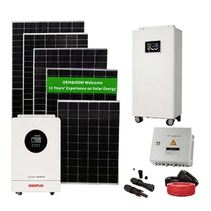 Système <span class=keywords><strong>solaire</strong></span> domestique hors réseau 10 kW avec contrôleur MPPT, onduleur hybride lithium-ion et garantie de 10 ans - Product Image 1