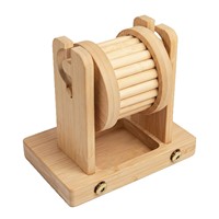Distributeur de friandises interactif rotatif en bois naturel écologique et durable pour hamsters, enrichissement pour petits animaux