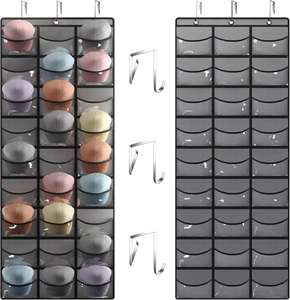 Organisateur de casquettes en tissu à 27 poches pour casquettes de baseball, support de rangement mural ou à suspendre pour placard de salon - Product Image 2