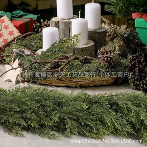 Guirlande artificielle en cyprès Dingyi 38x508cm, décoration de Noël intérieure/extérieure, pour cheminée et manteau de cheminée, verdure - Product Image 2