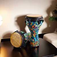 Wholesale Musical Instruments Hand Percussion Drum Colorful Djembe 8/10/12 Inch African Drum Master's Drum Sheepskin Heads