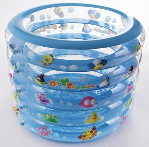 Piscina Gonfiabile Rotonda in PVC per Neonati, Piscina Gonfiabile per Bagnetto Interno Pieghevole Trasparente Rotonda per Bambini - Product Image 1