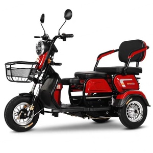 Tricycle électrique pas cher à trois roues avec pneus larges de 8 pouces, scooter électrique deux places à carrosserie ouverte, tension 48V - Product Image 6