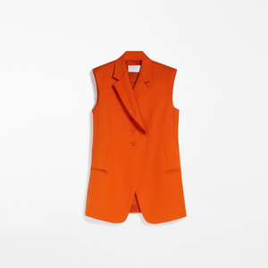 Gilet Long sur mesure pour <span class=keywords><strong>femme</strong></span>, manteau avec poches, veste <span class=keywords><strong>Beige</strong></span>, élégant, Blazer <span class=keywords><strong>sans</strong></span> manches en lin, automne - Product Image 4