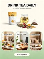 Thé détoxifiant pour la gestion du poids pendant 28 jours, sachets de thé minceur 100% naturels à base de plantes, énergie matinale, détoxification nocturne douce pour le bien-être quotidien