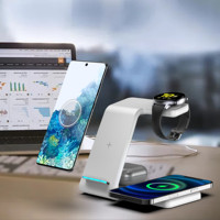 Station de charge sans fil 4 en 1 à charge rapide 15W T5 en gros pour Samsung Galaxy S21/S20/S10/S9 Watch