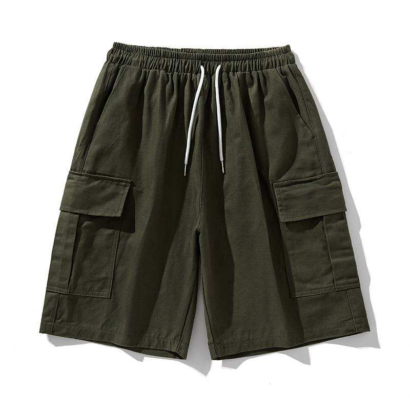ESH-031 Light 100% Cotton Cargo Pant Shorts With Pockets Chino Trousers  Manufacturer Army Green Shorts Men
