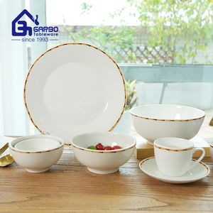 <span class=keywords><strong>Service</strong></span> de table en grès de qualité hôtelière, bols et assiettes en céramique personnalisés, motifs en <span class=keywords><strong>porcelaine</strong></span> pour <span class=keywords><strong>service</strong></span> de dîner - Product Image 3