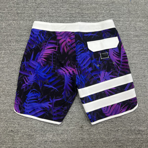 <b>Men's</b> Geometric Print Board Shorts Quick Dry Mid Waist Drawstring Casual Swim <b>Trunks</b> with Side Stripe Design - Product Image 6