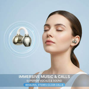 FACTORY GQ-13 OWS <b>Clip</b>-on Electroplated Appearance True Wireless Earphones LED Power Display ENC Noise Cancellation IPX4 - Product Image 3