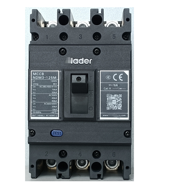NDM3 Series Plastic Shell Type Circuit Breaker  NDM3-125M/3300 32A R   MCCB Nader