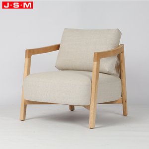 Sillones Nórdicos Modernos con <span class=keywords><strong>Brazos</strong></span>, Sillas de Salón con Respaldo de Cuerda de Papel, Asiento Acolchado Tapizado, Sillones de Madera para el Hogar - Product Image 2