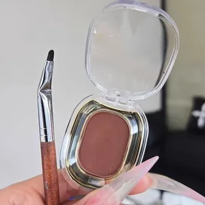 Paleta de sombras de ojos de un solo color Coral Brick, mate, resistente al agua, pigmentada, rojo marrón, polvo delineador de ojos, maquillaje Aegyo-sal para debajo de los ojos - Product Image 6