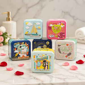 Offre Spéciale d'usine boîte en étain personnalisée en métal déjeuner boîte en étain boîte de rangement <span class=keywords><strong>Vintage</strong></span> cosmétique PVC miroir soins personnels valise en étain en fer blanc - Product Image 6