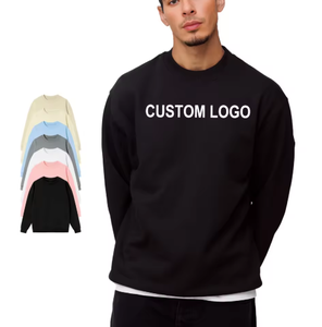 <span class=keywords><strong>Sweat</strong></span>-shirt à capuche <span class=keywords><strong>personnalisé</strong></span> 100% coton, pull à col rond avec logo, logo <span class=keywords><strong>brodé</strong></span> surdimensionné sur le devant - Product Image 1