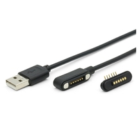 1 Juego de Conector Magnético Miniatura de 12V 2A, Cable USB Macho-Hembra con Pin Pogo para Carga de Energía