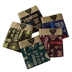 Calzoncillos bóxer de punto para hombre, estilo étnico vintage, talla XL, a la moda, informales, cómodos, transpirables, de tiro medio - Product Image 4