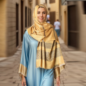 Mu <span class=keywords><strong>Iran</strong></span> Thổ Nhĩ Kỳ Headband thời trang đi lại sọc Khăn lụa khăn qua biên giới nóng ở Châu Âu hào phóng khăn khăn chống nắng khăn choàng - Product Image 2