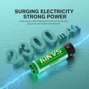 AA <span class=keywords><strong>1.2V</strong></span> 2300mAh Ni-MH recarregável Digital baterias verdes KINVS China Compatível com KINVS em estoque - Product Image 2
