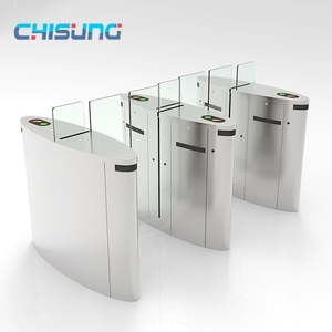 Stainless Steel Flap Barrier Gate In Access Control System For Office Building - Product Image 2