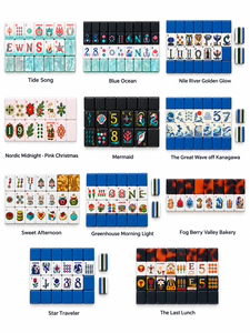 Tuiles de Mahjong Personnalisées Esthétiques 160 Pièces, Design Tendance 4 Couches, Ensemble de Tuiles de Mahjong Américain Vintage pour les Vacances - Product Image 6