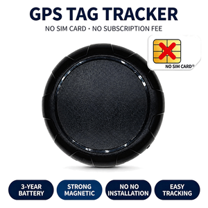 Traceur GPS intelligent 3 ans pour iOS, dispositif <span class=keywords><strong>de</strong></span> suivi pour personnes âgées et animaux <span class=keywords><strong>de</strong></span> compagnie, en plastique noir, le plus petit localisateur intelligent pour retrouver vos objets - Product Image 1