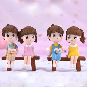 Miniature Couple Figurines Resin Cartoon Dolls For Home Gardening Decorations - Product Image 3