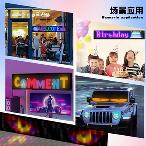 Pannello <span class=keywords><strong>LED</strong></span> Matrice 20x64 Occhi del Diavolo Alimentazione Diretta USB Controllo App Mobile <span class=keywords><strong>Display</strong></span> <span class=keywords><strong>LED</strong></span> Morbido con Testo Scorrevole <span class=keywords><strong>Display</strong></span> <span class=keywords><strong>LED</strong></span> per Auto - Product Image 5