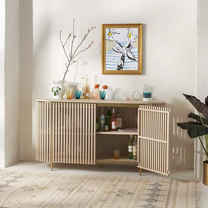 Hotel de lujo de madera maciza moderno <span class=keywords><strong>Everett</strong></span> Slatted Buffet - Product Image 1