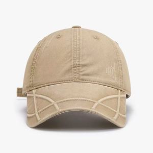 Gorra de béisbol de mezclilla retro de alta calidad con efecto desgastado para mujer, moderna y versátil para todo el año, se puede añadir logotipo. - Product Image 1