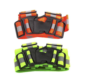 Áo vest an toàn phản chiếu trẻ em có thể điều chỉnh màu tím với logo tùy chỉnh tăng cường khả năng hiển thị sọc phản quang - Product Image 4