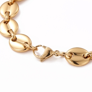 Classic Fashion Jewelry 18k Gold Plated Stainless Steel Coffee Bean <strong>Bracelet</strong> for Women Girls Anniversary Gift - Product Image 3