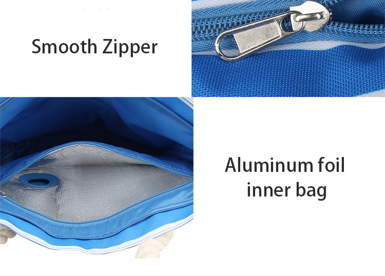 Amazon top seller aluminum film pink stripes colour tote shoulder handbag wine cooler beach bag