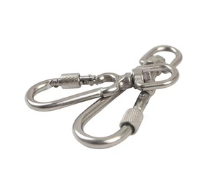 स्टेनलेस स्टील स्विवेल आंख वसंत हुक घूर्णन कारबिनर 98x5 मिमी रिगिंग जहाज kaikik नौका हार्डवेयर सहायक उपकरण - Product Image 3