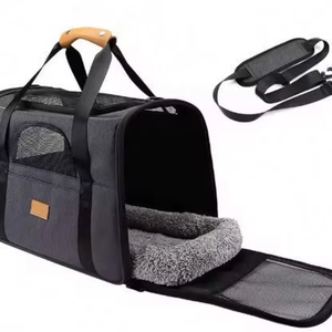 Muestra gratuita de transportín para mascotas, organizador pequeño para exteriores, bolsa de transporte plegable, suave, transpirable, de malla, mochila para mascotas, para viajes - Product Image 1