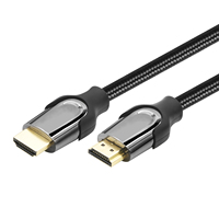 Câble 2.1 8K 48 Gbps pour projecteur multimédia, certification RoHS, plastique PVC, plaqué or, couleur gris argent, cuivre nu
