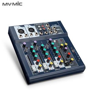 Nouveau modèle <span class=keywords><strong>F4</strong></span> Mixer Audio professionnel Interface numérique carte son avec 4 canaux 48V alimentation fantôme pour l'enregistrement en Studio - Product Image 2