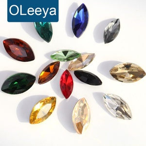 Prix d'usine Oleeya, strass de différentes tailles, cristaux à dos pointu, cristaux navette, strass pour vêtements - Product Image 1