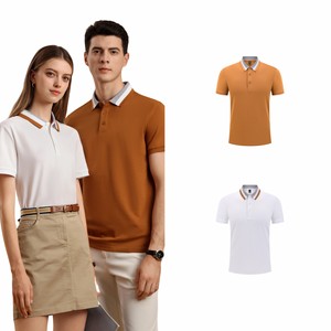 Polo de luxe pour homme <span class=keywords><strong>en</strong></span> coton respirant, anti-boulochage, couleur unie, col rabattu, idéal pour le golf, le bureau ou les occasions décontractées - Product Image 2