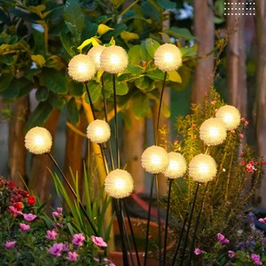 Lampe solaire féerique en forme de pissenlit pour extérieur, à insérer dans le sol, pour jardin, pelouse, balcon, décoration d'ambiance - Product Image 2