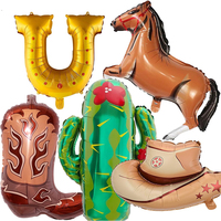 Nouvel ensemble de ballons Cowboy 2027 – Série Western Cowboy – Kit d'arche de ballons – Décoration de fête Cowgirl et Cow Boy