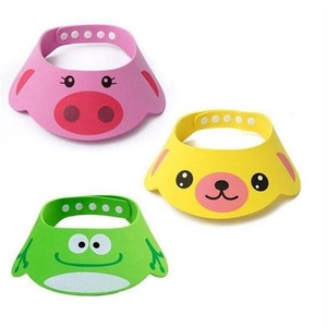 Casquette à visière avec logo personnalisé pour bébé, lavage des cheveux, shampoing sûr, <span class=keywords><strong>douche</strong></span>, bain, protection du bain, bonnet souple réglable, bonnets de <span class=keywords><strong>douche</strong></span> pour bébé - Product Image 1