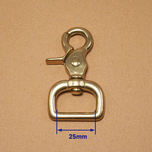 ทองเหลืองทริกเกอร์คลิปหมุน Eye Bolt Snap Hook กุ้งก้ามกราม Clasps สําหรับหนังหัตถกรรมกระเป๋าสายรัดสัตว์เลี้ยงสุนัขเชือกจูง - Product Image 3