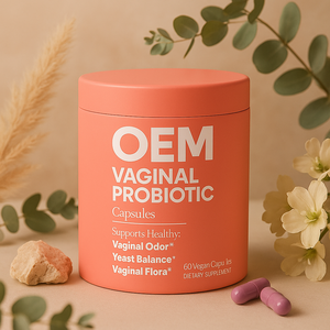 Cápsulas Probióticas para Mujeres, Restauración Vaginal, Digestión y Limpieza, Marca Privada Personalizada, 60 Cápsulas Rosadas, Fabricante - Product Image 3