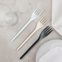 Fourchette jetable biodégradable CPLA Greenday pour compagnies aériennes, kit de fourchettes PLA pour fêtes, résistante à la chaleur, durable, 6/6,5 pouces