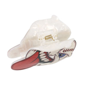 Nouvelles pinces à cheveux <span class=keywords><strong>Halloween</strong></span> horreur fantôme visage griffes de cheveux personnalisé grandes pinces à cheveux personnalisées pour les femmes - Product Image 3